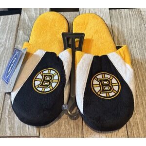 Boston Bruins Men's House Shoe  Lounge‎ NHL Hockey Fan Medium 9/10 NEW NWT